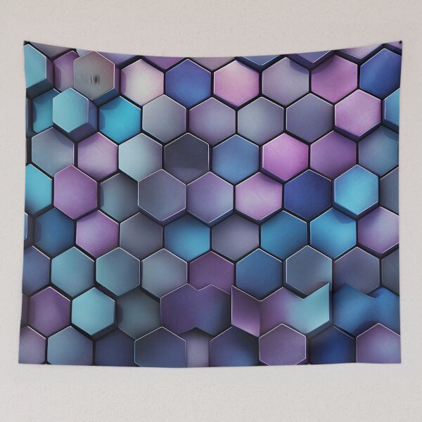 Item preview, 3 d textured hexagonal decorative print designed and sold by dcrc.