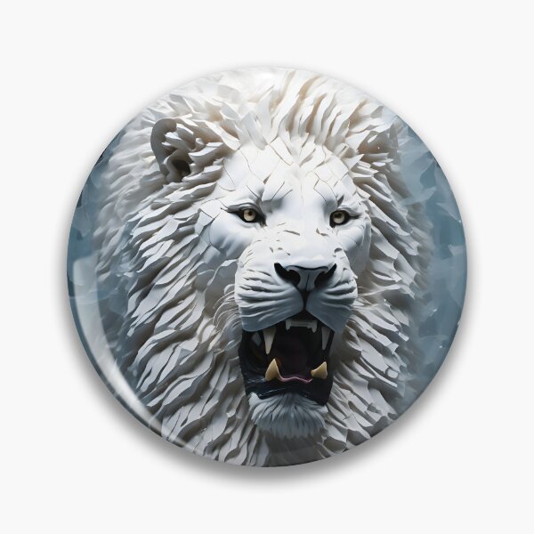 Item preview, glass white lion designed and sold by alan silva.