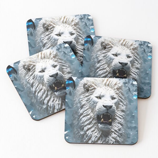 Item preview, glass white lion designed and sold by alan silva.