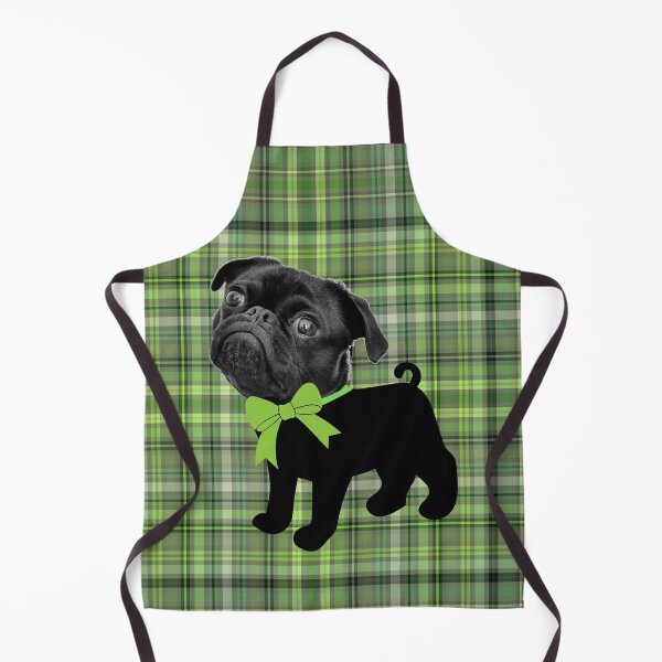 Item preview, Pug on green plaid designed and sold by GasconyPassion.
