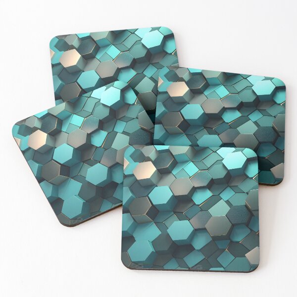 Item preview, 3 d textured hexagonal decorative print designed and sold by dcrc.