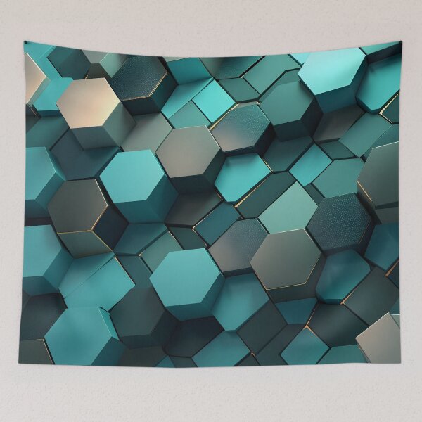 Item preview, 3 d textured hexagonal decorative print designed and sold by dcrc.