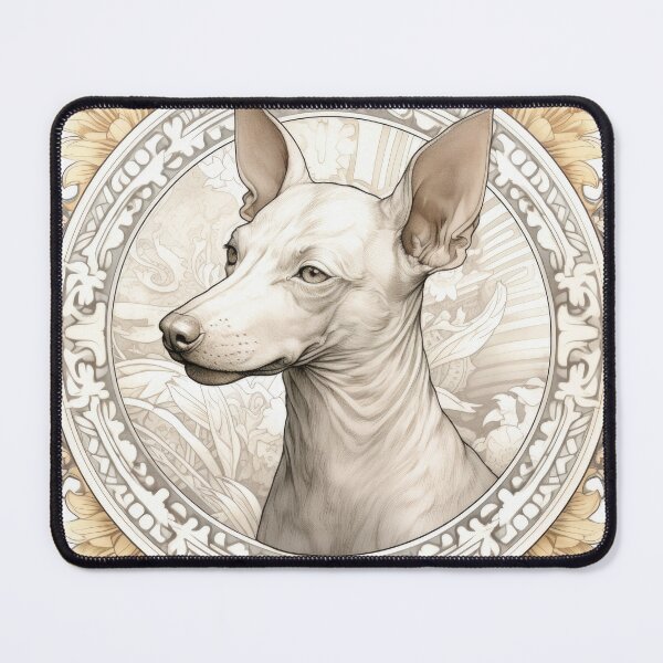 Item preview, Xoloitzcuintle Mexican Hairless Dogs Xolo Dogs Art in Old Retro Vintage designed and sold by WallyPink.