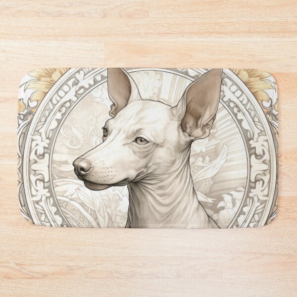 Item preview, Xoloitzcuintle Mexican Hairless Dogs Xolo Dogs Art in Old Retro Vintage designed and sold by WallyPink.