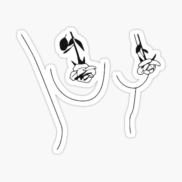 Roses On Breasts Sticker