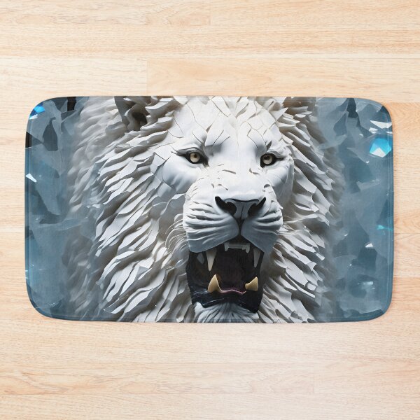 Item preview, glass white lion designed and sold by alan silva.