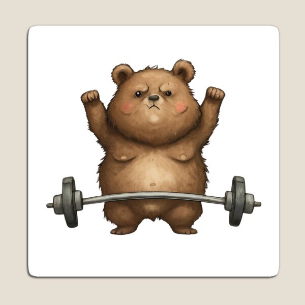 Item preview, A cute bear working out designed and sold by AestheticRoom.
