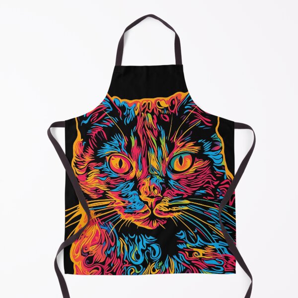 Item preview, Neon Cat, Abstract Colorful Cat, Line Art Colorful Cat, Thin Line Art Cat, Cute Cat Image, Whimsical Cat, Fantasy Cat, Psychedelic Cat designed and sold by PrintShangri-La.