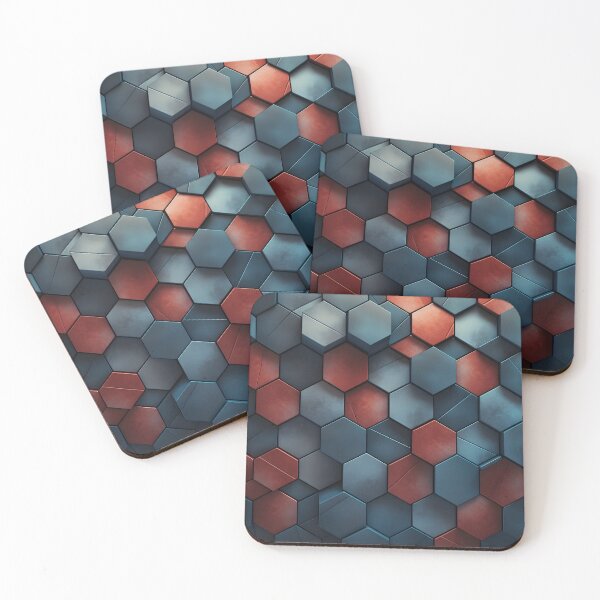 Item preview, 3 d textured hexagonal decorative print designed and sold by dcrc.