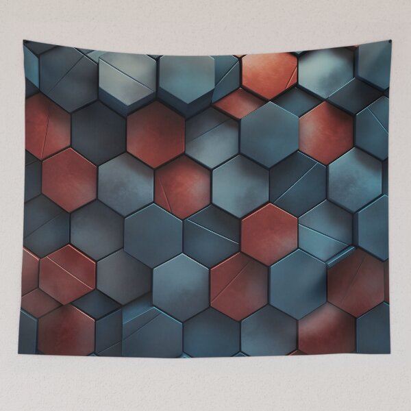 Item preview, 3 d textured hexagonal decorative print designed and sold by dcrc.