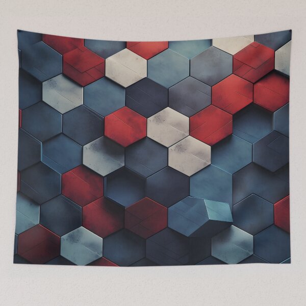 Item preview, 3 d textured hexagonal decorative print designed and sold by dcrc.