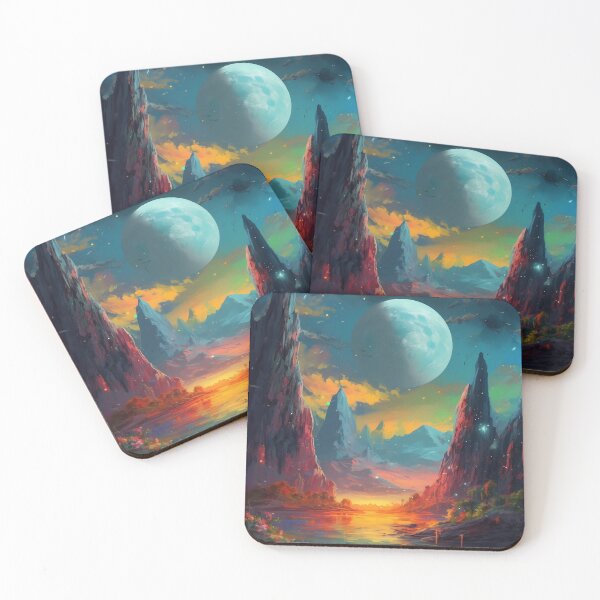 Item preview, Explore a Fantastical Landscape on a Distant Planet Art Print designed and sold by GiveMeMood.