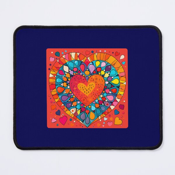 Item preview, RED HEART IN MANDALA STYLE designed and sold by philevera.