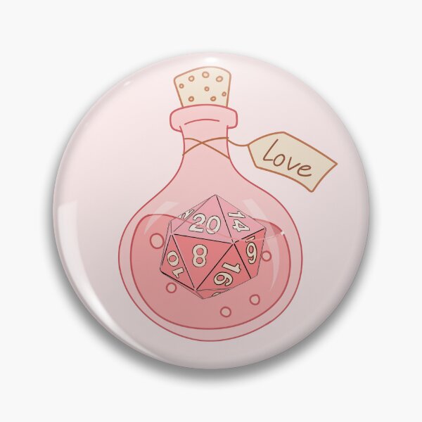 Item preview, DND LOVE POTION:  Fantasy RPG Dice potion elixir, with D20 dice  designed and sold by DungeonAtelier.
