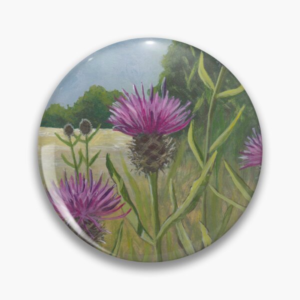 Item preview, Knapweed in summer field designed and sold by Beverley Young.