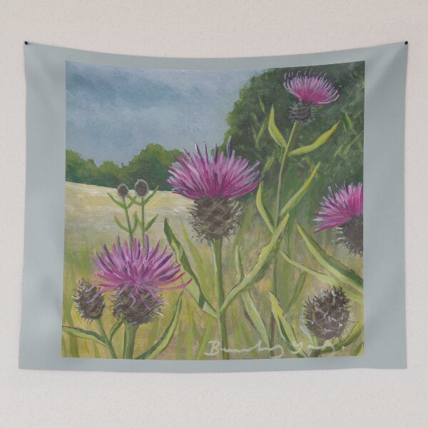 Item preview, Knapweed in summer field designed and sold by Beverley Young.