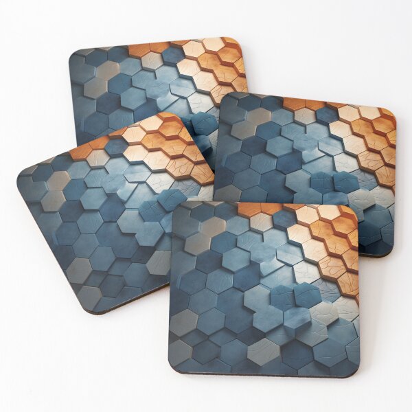 Item preview, 3 d textured hexagonal decorative print designed and sold by dcrc.