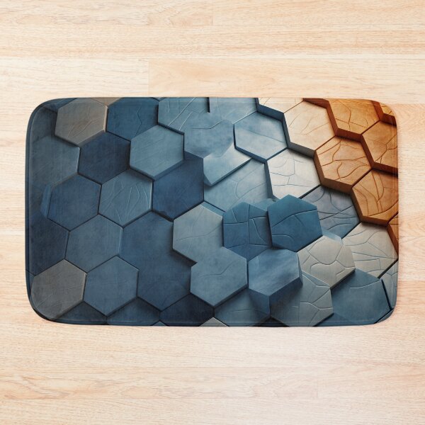 Item preview, 3 d textured hexagonal decorative print designed and sold by dcrc.