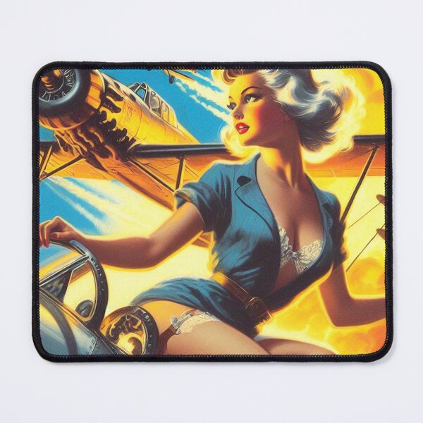 Item preview, Retro Airplane Pin Up designed and sold by PulpVintage.
