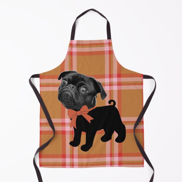 Item preview, Pug on orange plaid designed and sold by GasconyPassion.