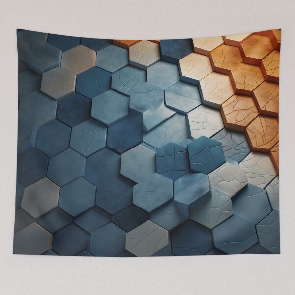 Item preview, 3 d textured hexagonal decorative print designed and sold by dcrc.