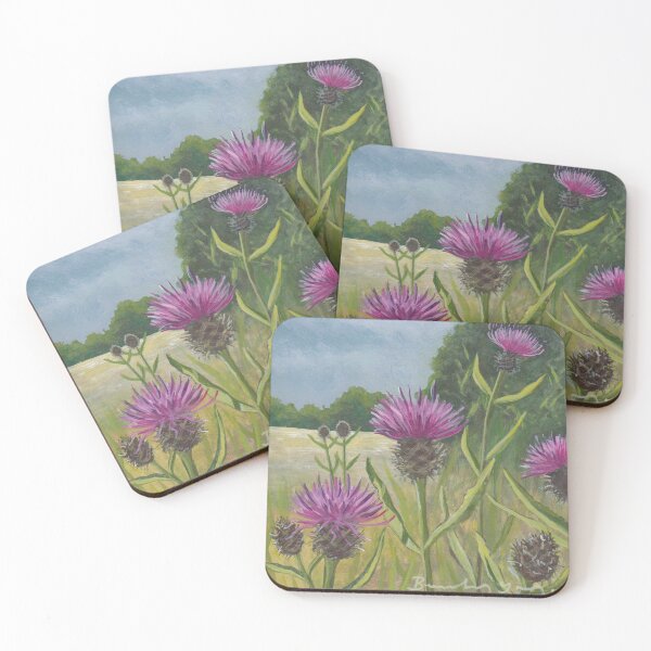 Item preview, Knapweed in summer field designed and sold by Beverley Young.
