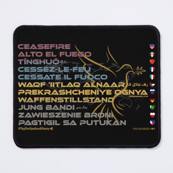 Item preview, CEASEFIRE: Top Ten Spoken Languages (NY Capital District) Village Values Series (MSS) designed and sold by Carbon-Fibre Media.