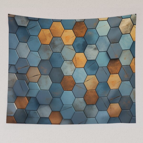 Item preview, 3-D Textured Hexagonal decorative print designed and sold by dcrc.