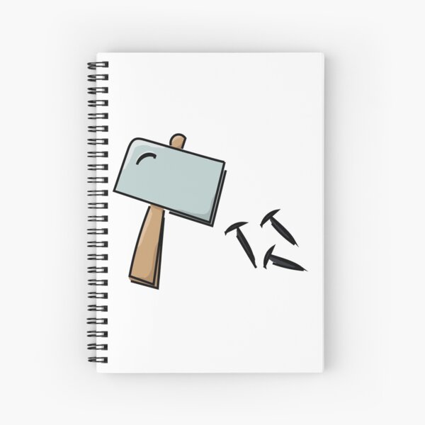Hammer and Nails Spiral Notebook
