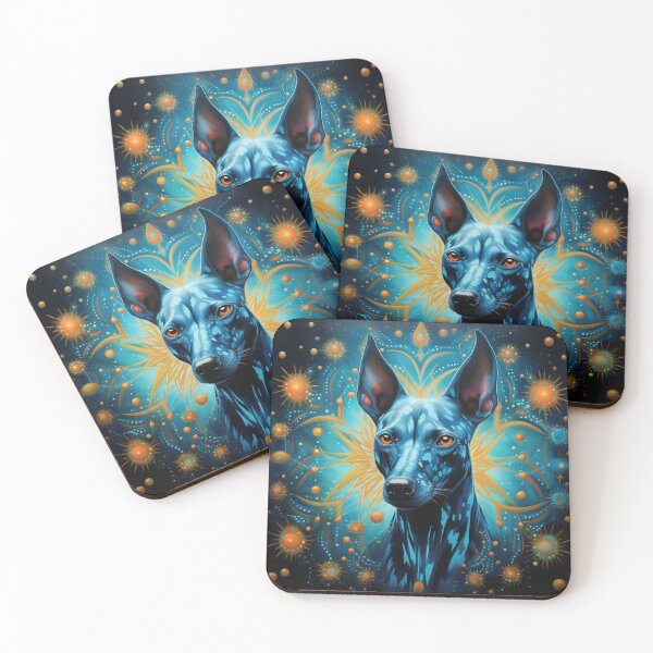 Item preview, Xoloitzcuintle Mexican Hairless Dogs Xolo Dogs Art in Old Retro Vintage designed and sold by WallyPink.