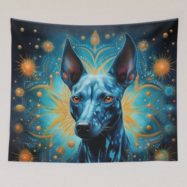 Item preview, Xoloitzcuintle Mexican Hairless Dogs Xolo Dogs Art in Old Retro Vintage designed and sold by WallyPink.
