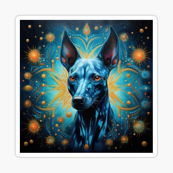 Item preview, Xoloitzcuintle Perros mexicanos sin pelo Perros Xolo Arte en estilo retro antiguo designed and sold by WallyPink.