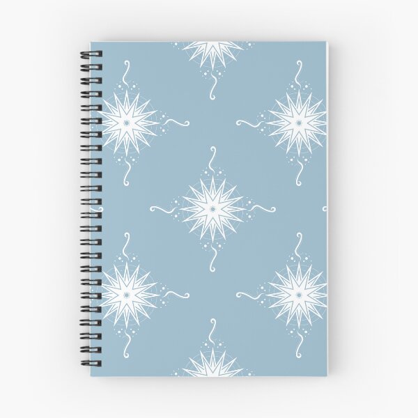 Item preview, White Stars and Ribbons on Sky Blue Co-ordinate designed and sold by KathyLav.