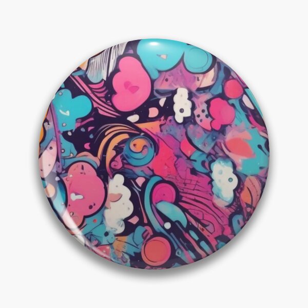 Artikelvorschau, Psychedelisches Kawaii, Abstrakter Expressionismus, Digitale Kunst entworfen und verkauft von Burn-Ego.
