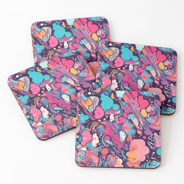 Item preview, Psychedelic Kawaii, Abstract Expressionism, Digital Art designed and sold by Burn-Ego.