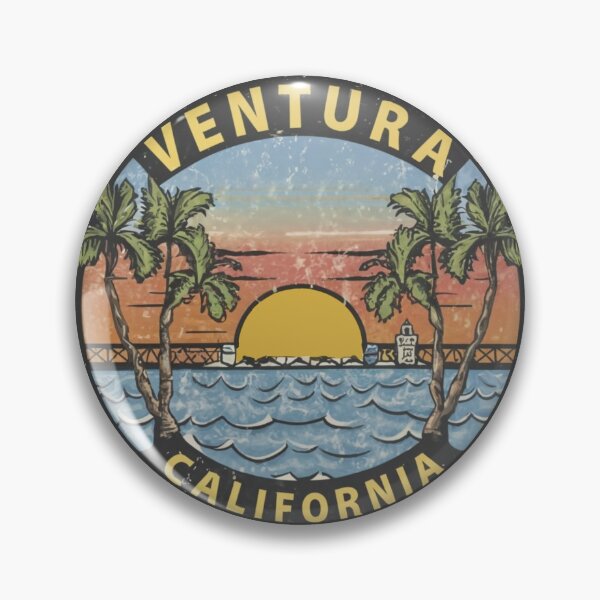 Item preview, Ventura, California | Sun setting with palm trees and boardwalk designed and sold by CircinusStore.