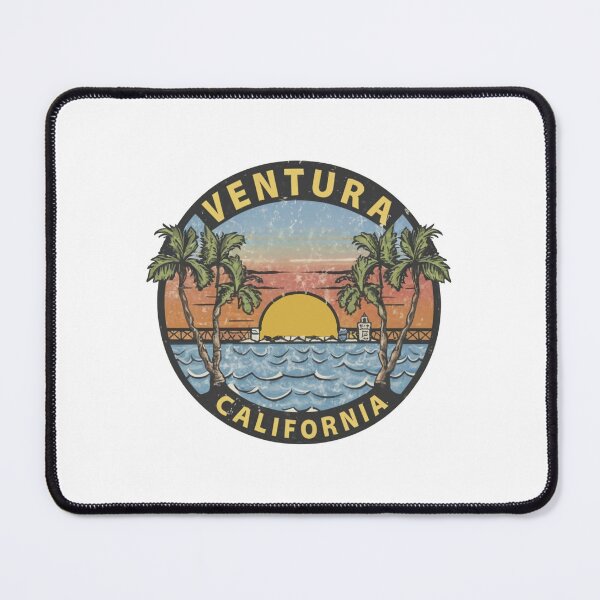Item preview, Ventura, California | Sun setting with palm trees and boardwalk designed and sold by CircinusStore.