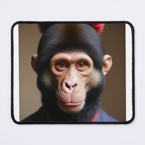 Item preview, monkey with suit and elegant hat designed and sold by Zooartia.