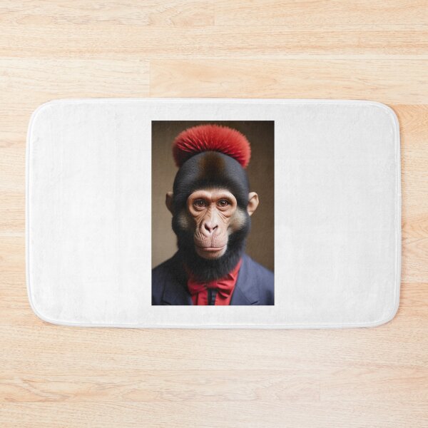 Item preview, monkey with suit and elegant hat designed and sold by Zooartia.