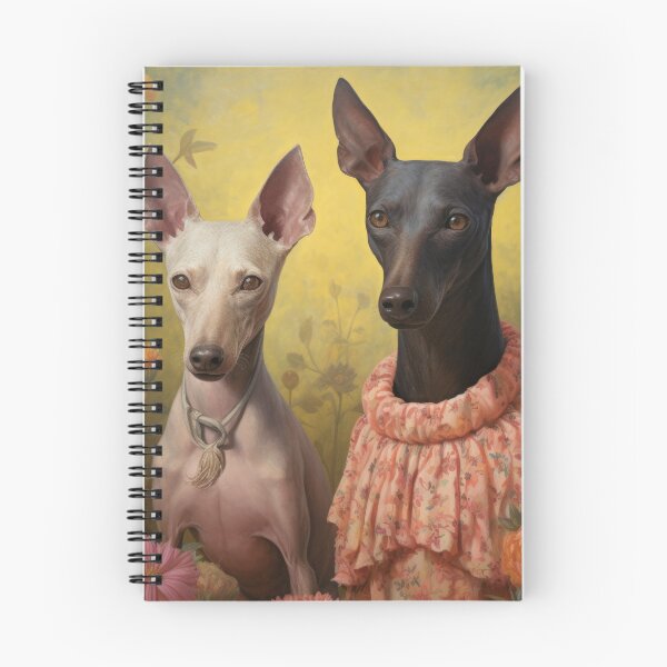 Item preview, Xoloitzcuintle Mexican Hairless Dogs Xolo Dogs Art in Old Retro Vintage designed and sold by WallyPink.