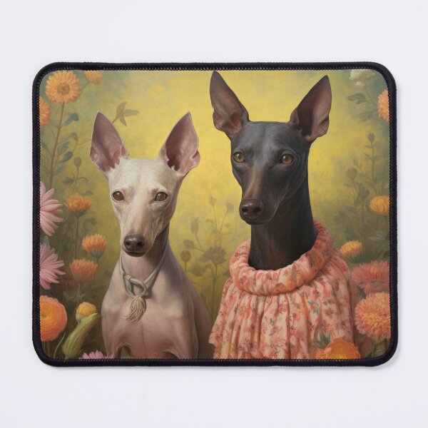 Item preview, Xoloitzcuintle Mexican Hairless Dogs Xolo Dogs Art in Old Retro Vintage designed and sold by WallyPink.