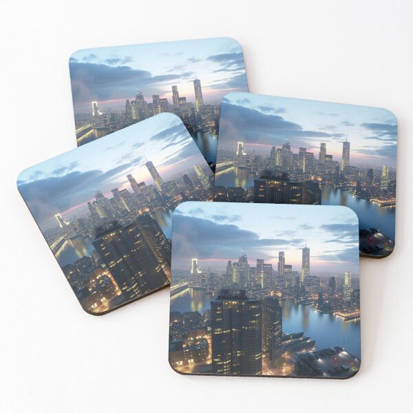 Item preview, Stunning Art Landscape Realism Painting Future Cityscapes C117-05 designed and sold by MPCFICTION.