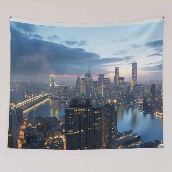 Item preview, Stunning Art Landscape Realism Painting Future Cityscapes C117-05 designed and sold by MPCFICTION.