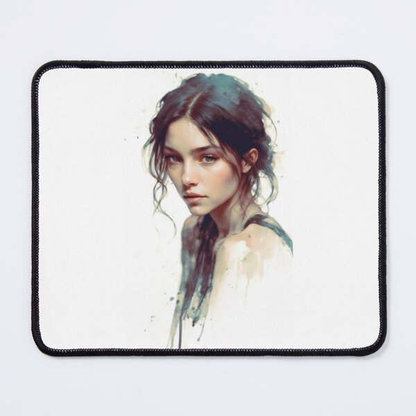 Item preview, Beautiful Black Haired Girl designed and sold by ArtCraftLab.