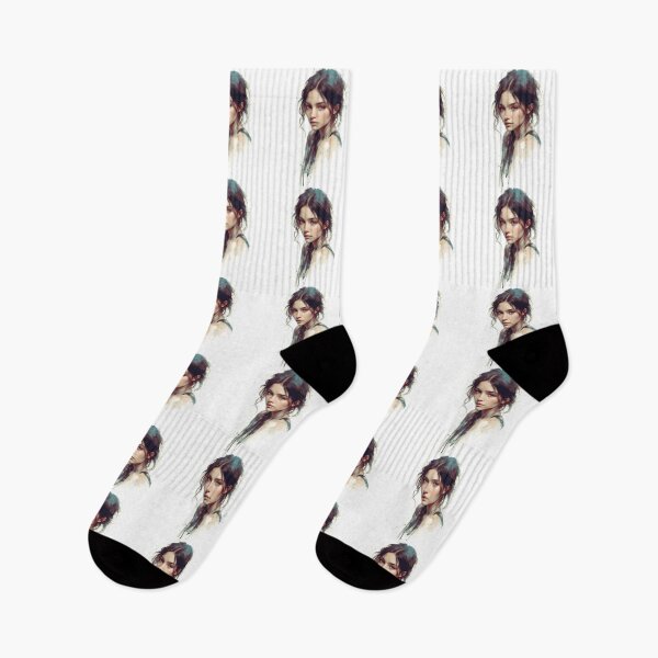Item preview, Beautiful Black Haired Girl designed and sold by ArtCraftLab.