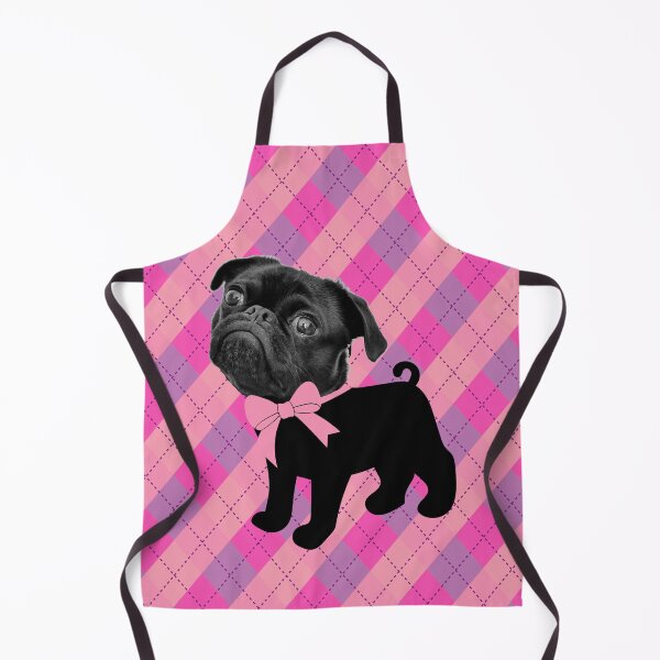 Item preview, Pug on pink plaid designed and sold by GasconyPassion.
