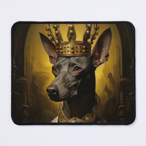 Item preview, Xoloitzcuintle Mexican Hairless Dogs Xolo Dogs Art in Old Retro Vintage designed and sold by WallyPink.