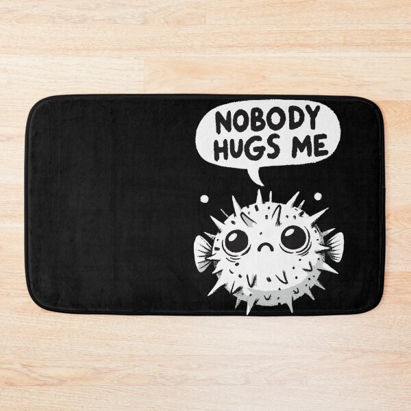 Item preview, Nobody Hugs Me Sad Pufferfish designed and sold by DoodleDashShop.