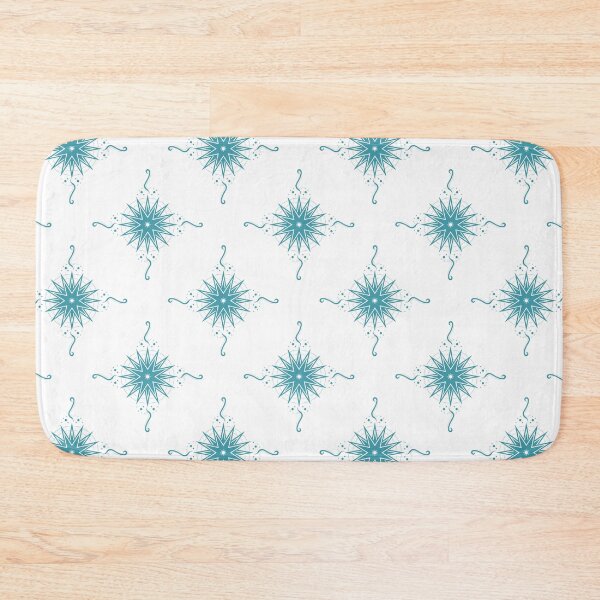 Item preview, Teal Stars and Ribbons on White Co-ordinate designed and sold by KathyLav.