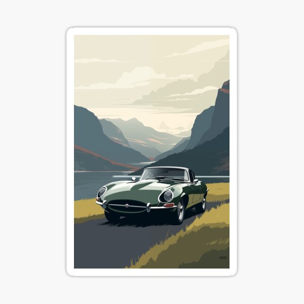 Artikel-Vorschau von Klassisches Jaguar E-Type-Retro-Kunstwerk, designt und verkauft von SimEdd92.